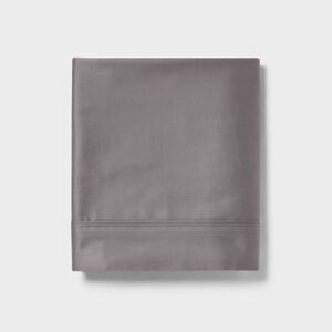 Threshold - California King 400 Thread Count Performance Flat  Gray